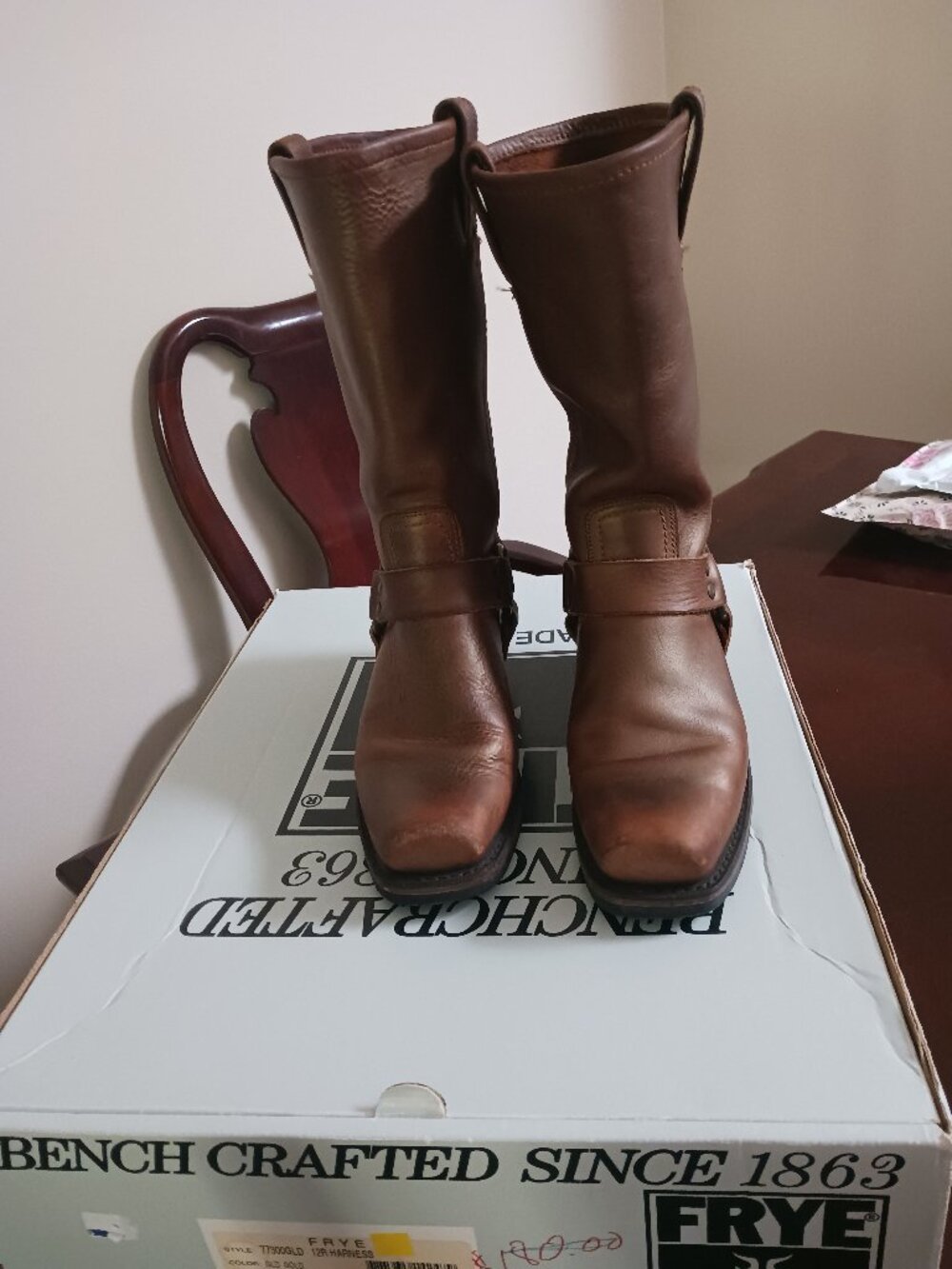 FRYE  12R Harness in Gold/Brown Made in the  USA -